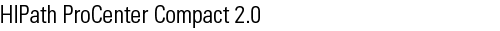 HiPath ProCenter Compact 2.0